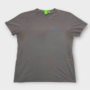 HUGO BOSS Womens Modern Fit T-Shirt Top Brown Size Large With Blue Logo